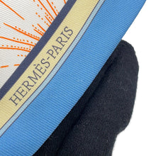 Load image into Gallery viewer, HERMES Twilly Precious Paradise Vert Almond/Apricot/Blue Jean Silk100%