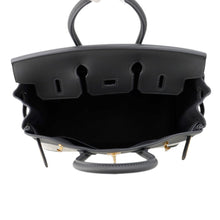 Load image into Gallery viewer, HERMES Birkin Ardoise/Ecru Swift Leather Toile H Size 25