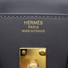 Load image into Gallery viewer, HERMES Birkin Ardoise/Ecru Swift Leather Toile H Size 25