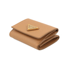 Load image into Gallery viewer, PRADA Tri-fold wallet Beige1MH042 Leather