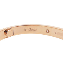 将图像加载到图库查看器中,CARTIER Love Bracelet Classic Model Diamond Size 16 ClassicsB6069916 18K Pink Gold