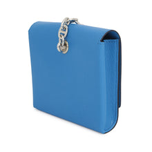 将图像加载到图库查看器中,HERMES Chaine d'Ancre Compact Blue Cerise Chevre Myzore Goatskin