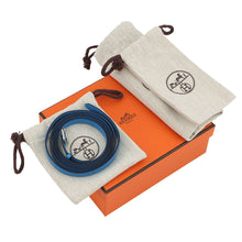 将图像加载到图库查看器中,HERMES Chaine d'Ancre Compact Blue Cerise Chevre Myzore Goatskin