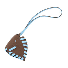 Load image into Gallery viewer, HERMES Cheval Tresse Bag Charm Terre/Celeste Epsom