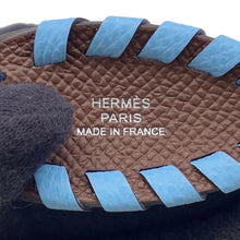 Load image into Gallery viewer, HERMES Cheval Tresse Bag Charm Terre/Celeste Epsom