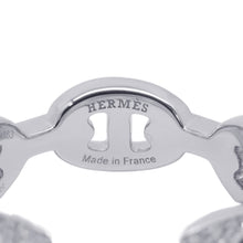 将图像加载到图库查看器中,HERMES Chaine d'Ancre Enchaînée Ring Size 53/#13 PM 18K White Gold