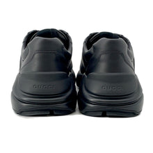 Load image into Gallery viewer, GUCCI Lighton Sneakers Black757857 CowhideLeather Size 9 1/2(Approximately11.2")