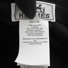 Load image into Gallery viewer, HERMES Harper Lucky hat Size 59 BlackH252008N 0257 Cashmere100%