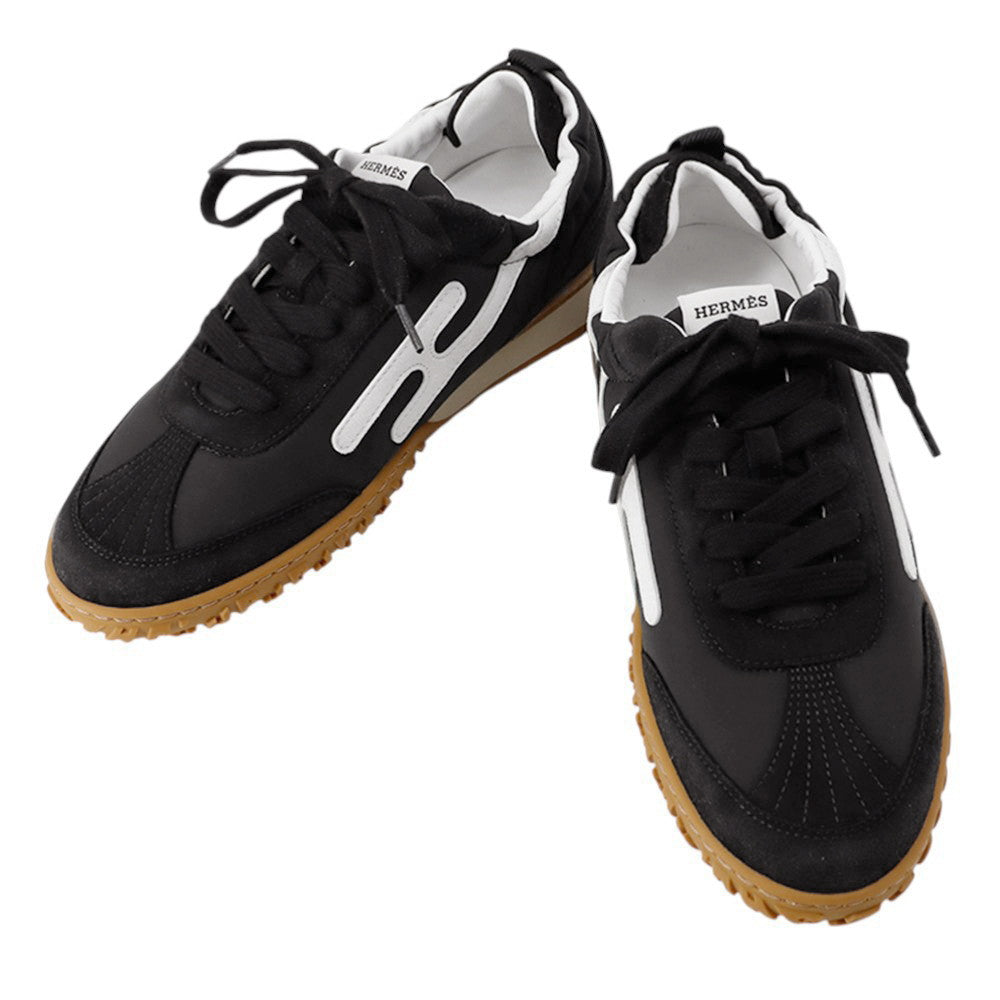 HERMES Sneakers 《Jet》 BlackH252013Z 02350 Parachute Fabric