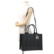 Load image into Gallery viewer, Dior Macrocannage Book Tote Bag BlackM1324OWHP Calf Leather Size Medium
