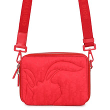 Load image into Gallery viewer, Dior ERL Collaboration Mirage Zip Pouch Shoulder Bag Red2ESBC119RAY Nylon Leather Canvas