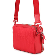 Load image into Gallery viewer, Dior ERL Collaboration Mirage Zip Pouch Shoulder Bag Red2ESBC119RAY Nylon Leather Canvas