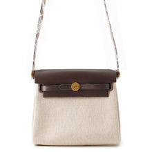 将图像加载到图库查看器中,HERMES Herbag zip Ecru/Ebene Toile H Vache Hunter Leather Size Mini