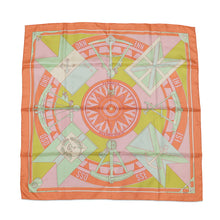 Load image into Gallery viewer, HERMES Carre SEXTANTS sextant Size 90 Orange/Pink/Multicolor Silk100%