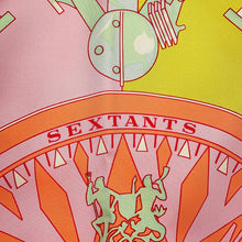 Load image into Gallery viewer, HERMES Carre SEXTANTS sextant Size 90 Orange/Pink/Multicolor Silk100%