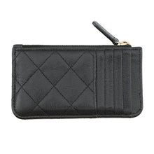 将图像加载到图库查看器中,CHANEL Matelasse Classic Zip Card Case BlackAP2570 Caviar Leather