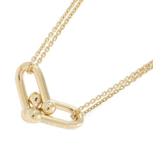 Load image into Gallery viewer, TIFFANY&Co. Hardware Double Link Necklace Size Large63364223 18K Yellow Gold