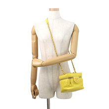 将图像加载到图库查看器中,CHANEL Matelasse Vanity ChainShoulder Bag YellowAS3228 Lambskin