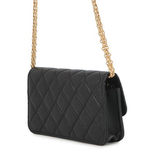 将图像加载到图库查看器中,CHANEL Matelasse 2.55 Chain Wallet BlackAP3169 Aged Calf Leather