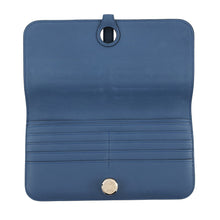 将图像加载到图库查看器中,HERMES Dogon Long Blue Agate Swift Leather