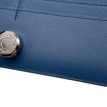 将图像加载到图库查看器中,HERMES Dogon Long Blue Agate Swift Leather