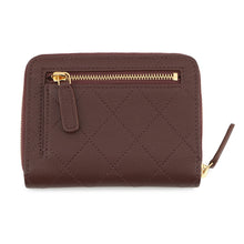 Load image into Gallery viewer, CHANEL CC Logo Round Zip Compact Wallet BrownAP4918 Grained Goatskin Leather