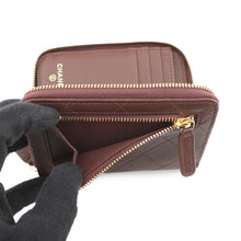 Load image into Gallery viewer, CHANEL CC Logo Round Zip Compact Wallet BrownAP4918 Grained Goatskin Leather