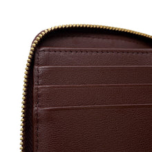 Load image into Gallery viewer, CHANEL CC Logo Round Zip Compact Wallet BrownAP4918 Grained Goatskin Leather