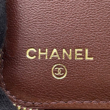 Load image into Gallery viewer, CHANEL CC Logo Round Zip Compact Wallet BrownAP4918 Grained Goatskin Leather