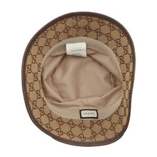 将图像加载到图库查看器中,GUCCI GG Canvas Fedora Hat Size M Beige/Brown576587 Canvas Leather