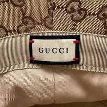 将图像加载到图库查看器中,GUCCI GG Canvas Fedora Hat Size M Beige/Brown576587 Canvas Leather