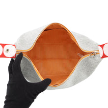 将图像加载到图库查看器中,HERMES Pouch "Bride a Black Animo Block" GraniteH104363M 03 Toile Chevron Size GM