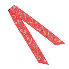 Load image into Gallery viewer, HERMES Twilly Leclapore Grenadine/Beige/Multicolor Silk100%