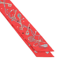 Load image into Gallery viewer, HERMES Twilly Leclapore Grenadine/Beige/Multicolor Silk100%