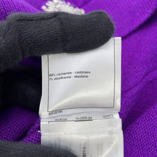 Load image into Gallery viewer, CHANEL Rhinestone Cardigan Size 38 PurpleP72973 Cashmere99% Polyurethane1% Rhinestone