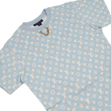 Load image into Gallery viewer, LOUIS VUITTON Monogram T-shirt dress Size S Light Blue1ABYHV Cotton100%