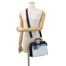 Load image into Gallery viewer, FENDI Peekaboo I.C.U. X-Cross Black/White/Blue7VA530 Leather Size Small