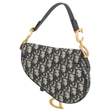 Load image into Gallery viewer, Dior Oblique saddlebag Navy/BeigeM0456CTZQ Canvas Leather Size Mini
