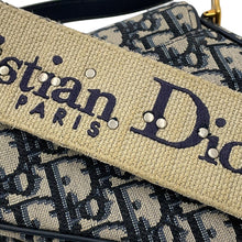 Load image into Gallery viewer, Dior Oblique saddlebag Navy/BeigeM0456CTZQ Canvas Leather Size Mini