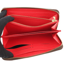 Load image into Gallery viewer, LOUIS VUITTON Zippy Wallet RedM60450 Monogram Pumpkin Dot/Yayoi Kusama