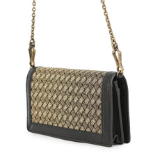Load image into Gallery viewer, Bottega Veneta INTRECCIATO Chain wallet Black/Gold Leather/Nylon