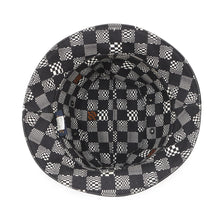 Load image into Gallery viewer, LOUIS VUITTON Bonnet Distorted Damier Reversible Bucket Hat Size 58 Black/WhiteMP2946 Cotton100%