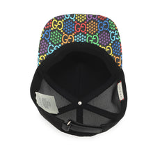 将图像加载到图库查看器中,GUCCI GG Psychedelic Baseball Cap Size L Black/Multicolor601253 PVC Mesh