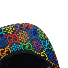 将图像加载到图库查看器中,GUCCI GG Psychedelic Baseball Cap Size L Black/Multicolor601253 PVC Mesh