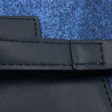 Load image into Gallery viewer, Stella McCartney Kids Heart Chain Shoulder Bag Navy Leather Glitter