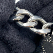 Load image into Gallery viewer, Stella McCartney Kids Heart Chain Shoulder Bag Navy Leather Glitter