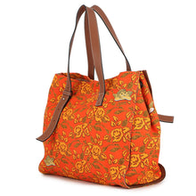 Load image into Gallery viewer, LOEWE Paula's Ibiza Tote Bag Orange/Brown Canvas Leather
