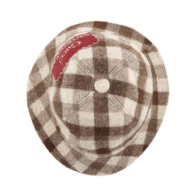 将图像加载到图库查看器中,GUCCI checked fedora hat Size M Brown627041 Wool100%