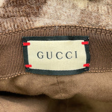 将图像加载到图库查看器中,GUCCI checked fedora hat Size M Brown627041 Wool100%