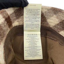将图像加载到图库查看器中,GUCCI checked fedora hat Size M Brown627041 Wool100%